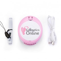Ventilator Porta Fan pentru extensii gene false sau lac de unghii cu Oglinda, Pink + 1 Pigment Make-up Cadou